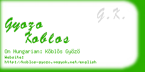 gyozo koblos business card